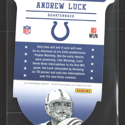 2012 Panini Contenders Rookie of the Year Contenders Andrew Luck #1
