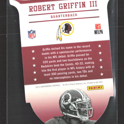 2012 Panini Contenders Rookie of the Year Contenders Robert Griffin III #7
