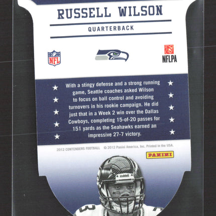 2012 Panini Contenders Rookie of the Year Contenders Russell Wilson #8