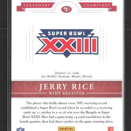 2012 Panini Contenders Legendary Champions Jerry Rice #17