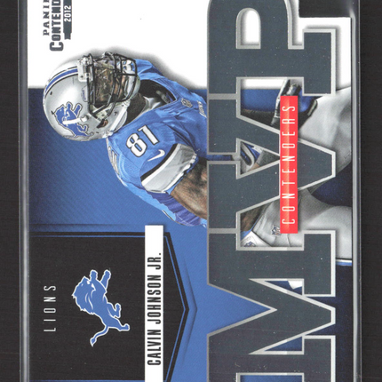 2012 Panini Contenders MVP Contenders Calvin Johnson Jr. #7