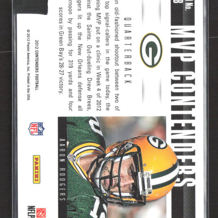 2012 Panini Contenders MVP Contenders Aaron Rodgers #8