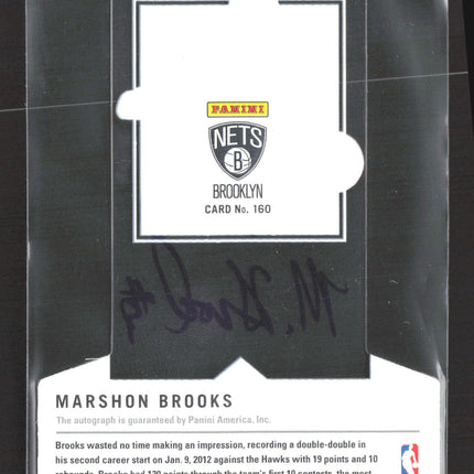 2012 Panini Limited Marshon Brooks #160 275/349 Auto