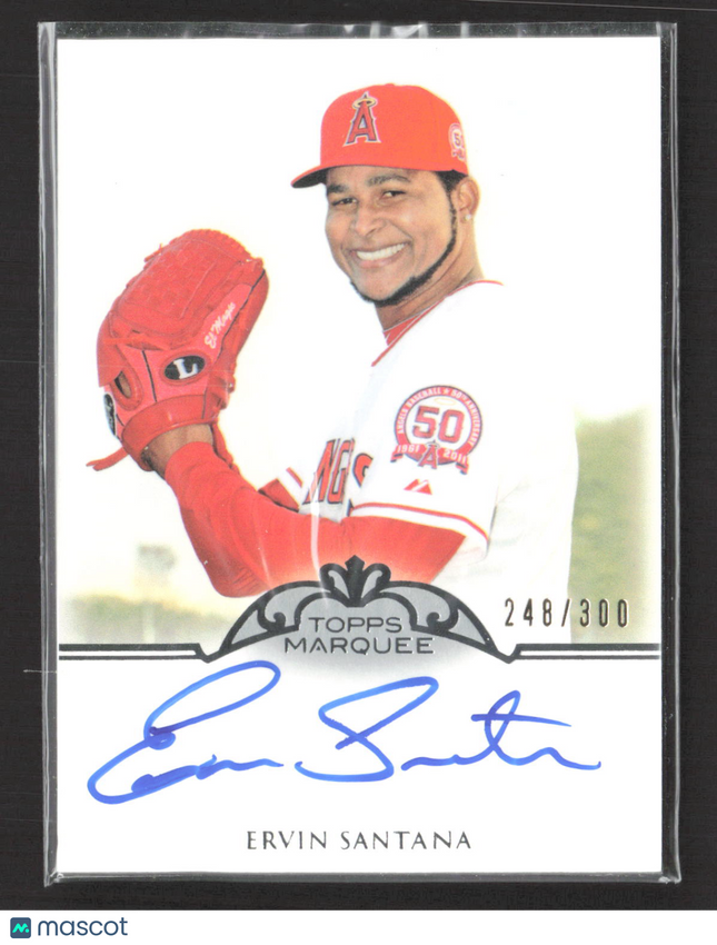 2011 Topps Marquee Monumental Markings Ervin Santana #MM-ESA 248/300 Auto