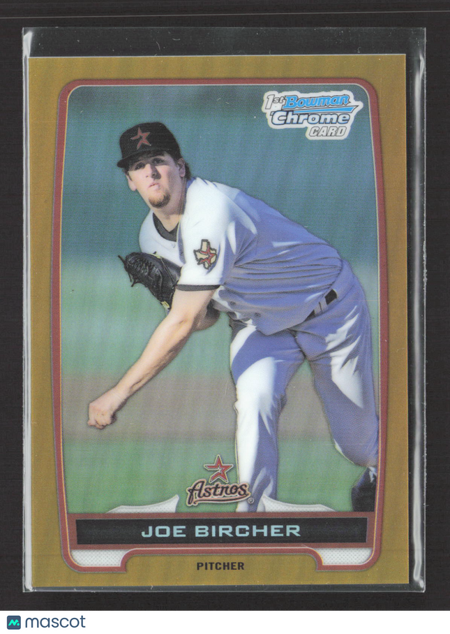 2012 Topps Bowman Chrome Joe Bircher #BDPP67 Gold Refractor 12/50