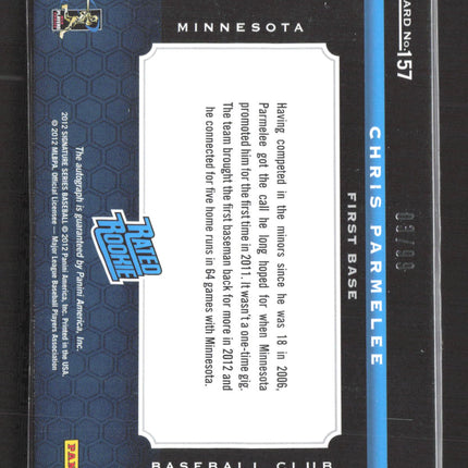 2012 Panini Signature Series Chris Parmelee #157 03/99 MLB Players Patch Auto
