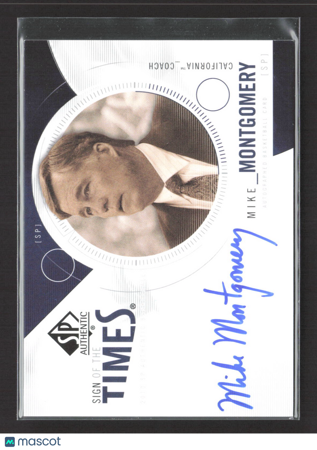 2010 Upper Deck SP Authentic Sign of the Times Mike Montgomery #S-MM Auto
