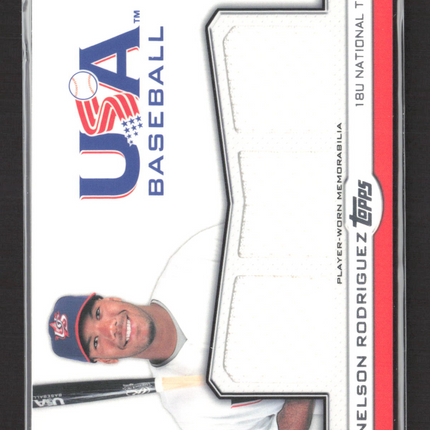 2011 Topps USA Baseball Nelson Rodriguez #TR-NR Jersey 025/240