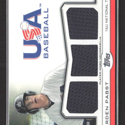 2011 Topps USA Baseball Arden Pabst #TR-AP Jersey 097/240