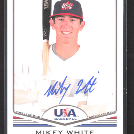 2011 Topps USA Baseball Mikey White #USA-A68 Auto