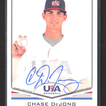 2011 Topps USA Baseball Chase DeJong #USA-A48 Auto
