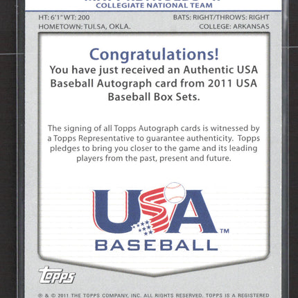 2011 Topps USA Baseball Matt Reynolds #USA-A18 Auto
