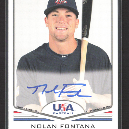 2011 Topps USA Baseball Nolan Fontana #USA-A6 Auto