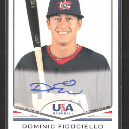 2011 Topps USA Baseball Dominic Ficociello #USA-A5 Auto