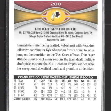 2012 Topps Chrome Robert Griffin III #200 RC