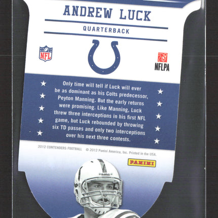 2012 Panini Contenders Rookie of the Year Contenders Andrew Luck #1
