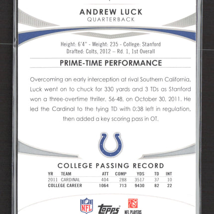 2012 Topps Prime Andrew Luck #1