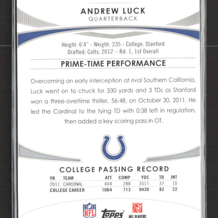 2012 Topps Prime Andrew Luck #1