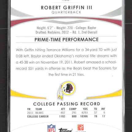 2012 Topps Prime Robert Griffin III #150 RC