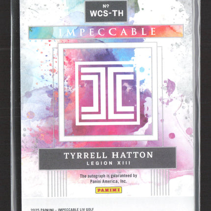 2025 Panini Impeccable LIV Golf Watercolors Tyrrell Hatton #WCS-TH 02/99 Auto