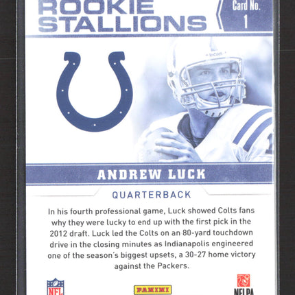 2012 Panini Contenders Rookie Stallions Andrew Luck #1 Base