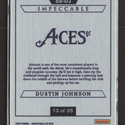 2025 Panini Impeccable LIV Golf Stainless Stars Dustin Johnson #SS-DJ /35