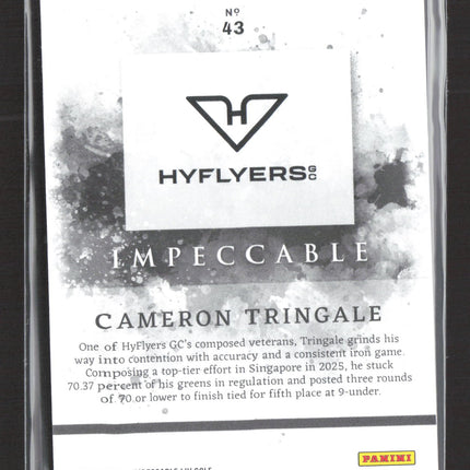 2025 Panini Impeccable LIV Golf Cameron Tringale #43 8/9