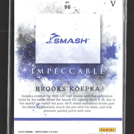 2025 Panini Impeccable LIV Golf Brooks Koepka #90 18/99