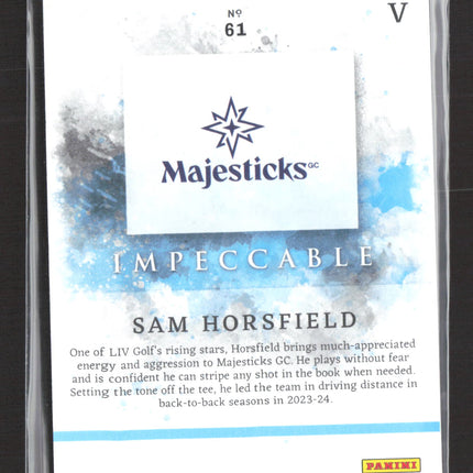 2025 Panini Impeccable LIV Golf Sam Horsfield #61 09/10