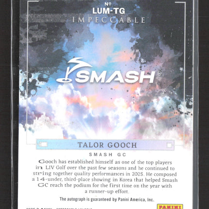 2025 Panini Impeccable LIV Golf Luminaries Talor Gooch #LUM-TG Auto /4