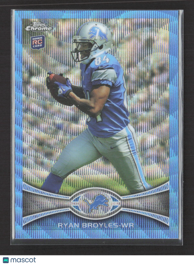 2012 Topps Chrome Ryan Broyles #BW-186 Blue Wave Refractor RC