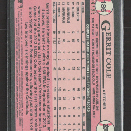 2014 Topps Archives Gerrit Cole #186 Silver /99