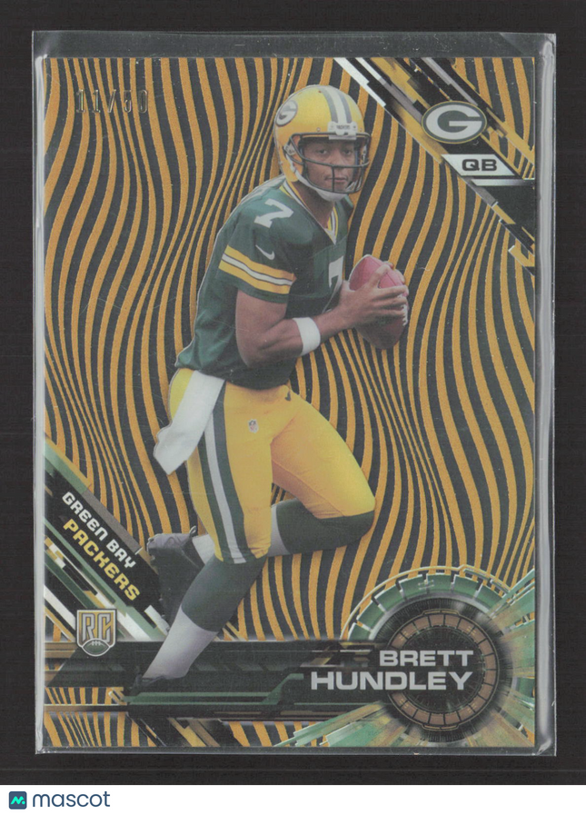 2015 Topps High Tek Brett Hundley #112 Gold Waves RC /50