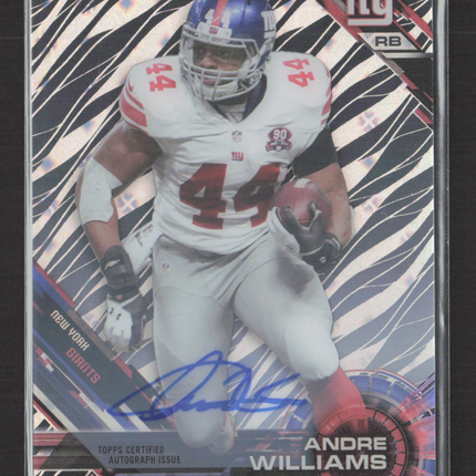 2015 Topps High Tek Andre Williams #HT-AW Zebra Auto /99