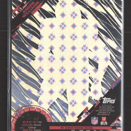2015 Topps High Tek Andre Williams #HT-AW Zebra Auto /99