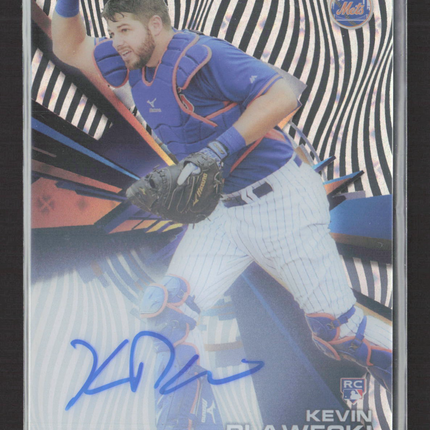 2015 Topps High Tek Kevin Plawecki #HT-KP Spiral Pattern 48/99 RC Auto