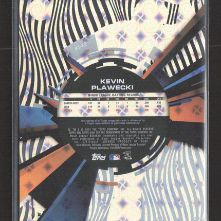 2015 Topps High Tek Kevin Plawecki #HT-KP Spiral Pattern 48/99 RC Auto