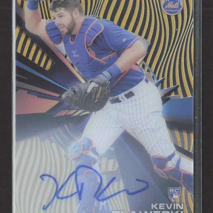 2015 Topps High Tek Kevin Plawecki #HT-KP Gold Rainbow RC 28/50 Auto
