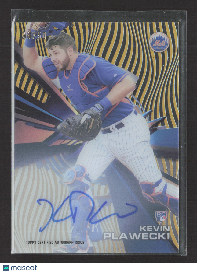 2015 Topps High Tek Kevin Plawecki #HT-KP Gold Rainbow RC 28/50 Auto