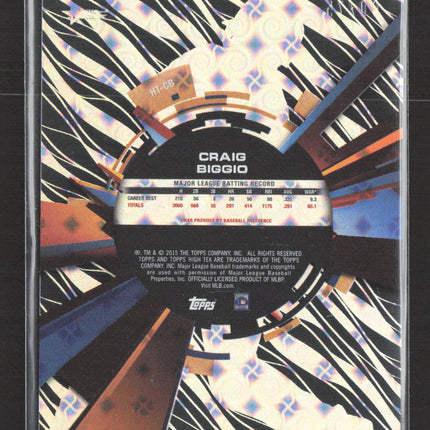 2015 Topps High Tek Craig Biggio #HT-CB Zebra /75