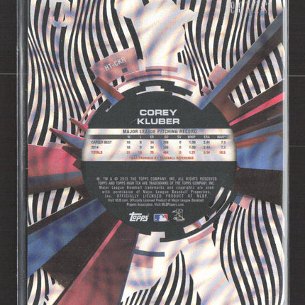 2015 Topps High Tek Corey Kluber #HT-CKR Zebra Diffractor /99