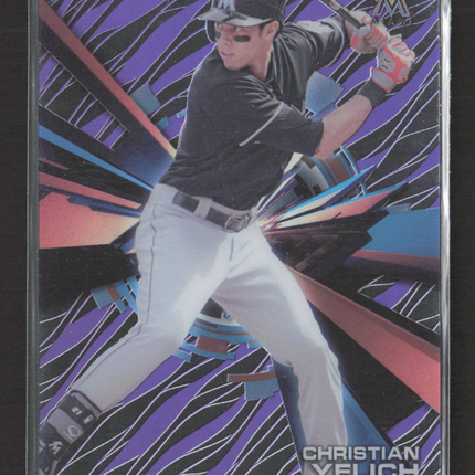 2015 Topps High Tek Christian Yelich #HT-CY Purple Zebra