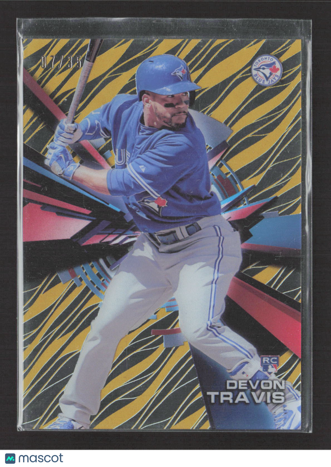 2015 Topps High Tek Devon Travis #HT-DT Gold Rainbow RC /35