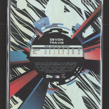 2015 Topps High Tek Devon Travis #HT-DT Gold Rainbow RC /35