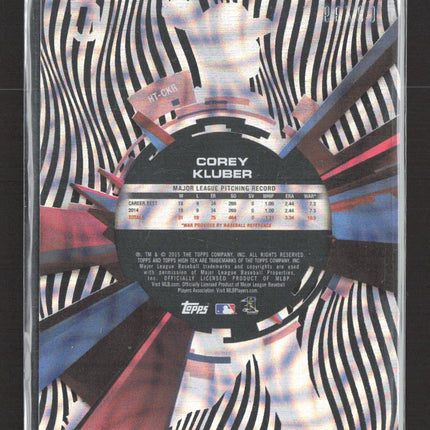 2015 Topps High Tek Corey Kluber #HT-CKB Zebra Pattern /99
