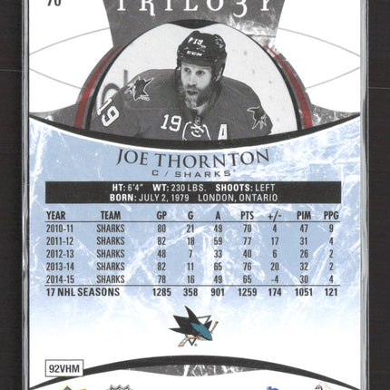 2015 Upper Deck Trilogy Joe Thornton #70 /358