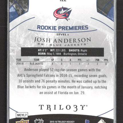 2015 Upper Deck Trilogy Trilogy Level 1 Josh Anderson #122 /399