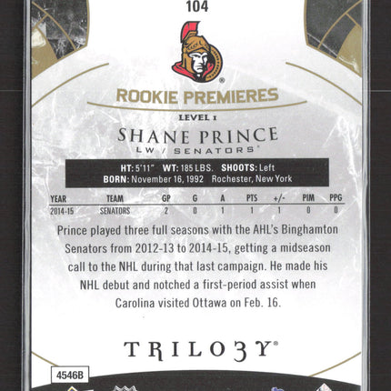 2015 Upper Deck Trilogy Shane Prince #104 /999