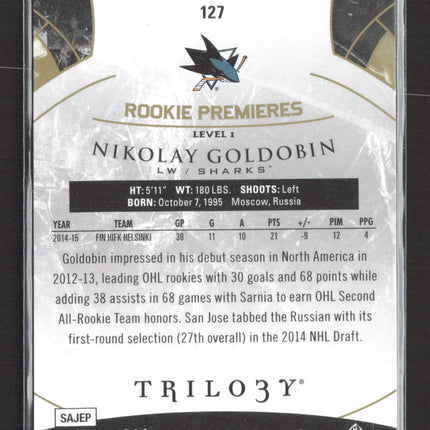 2015 Upper Deck Trilogy Nikolay Goldobin #127 /999