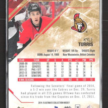 2015 Upper Deck Ultimate Collection Kyle Turris #14 034/299